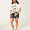 Oversized Off-the-Shoulder Stranger Things Graphic Tee
