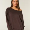 Oversized Off-the-Shoulder Sweatshirt