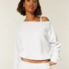 Oversized Off-the-Shoulder Sweatshirt