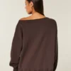 Oversized Off-the-Shoulder Sweatshirt