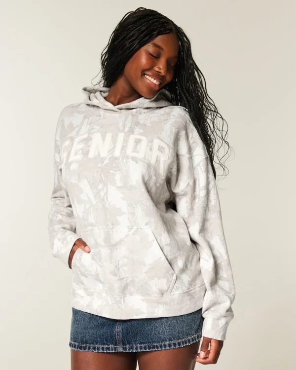 Oversized Senior Graphic Camo Hoodie Oversized Senior Graphic Camo Hoodie