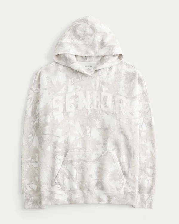 Oversized Senior Graphic Camo Hoodie Oversized Senior Graphic Camo Hoodie