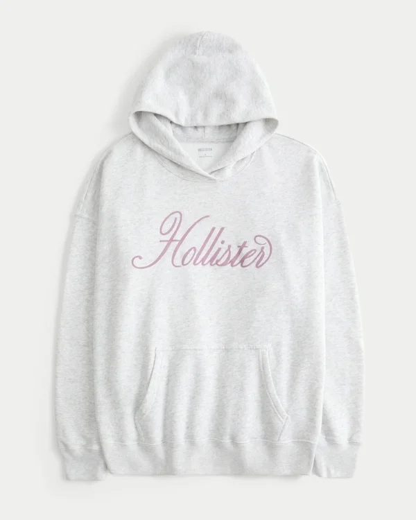Oversized Sparkle Logo Graphic Hoodie Oversized Sparkle Logo Graphic Hoodie