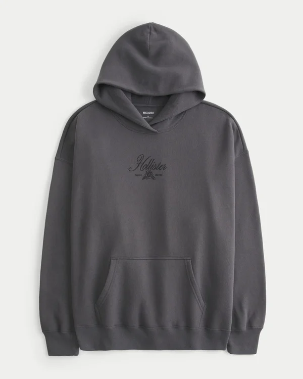 Oversized Sparkle Logo Graphic Hoodie Oversized Sparkle Logo Graphic Hoodie