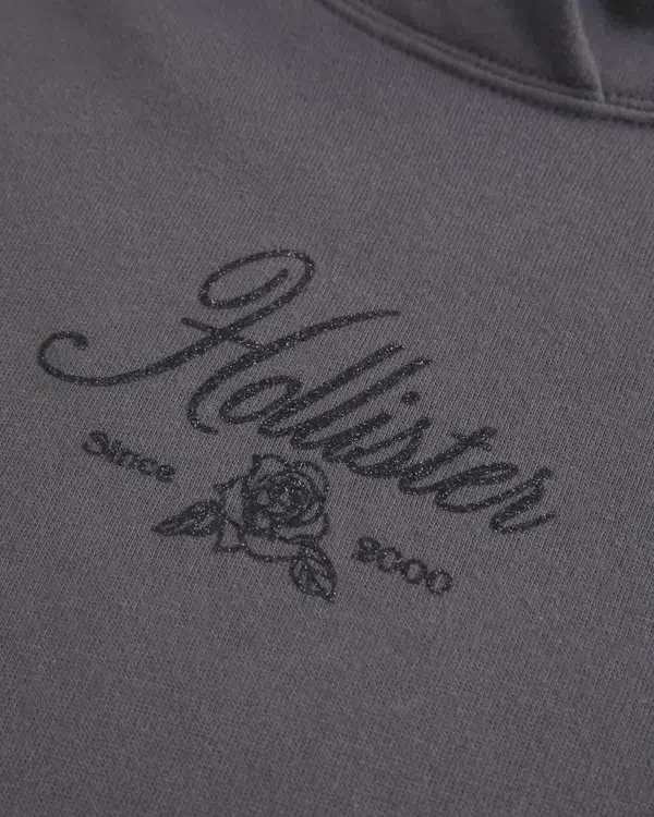 Oversized Sparkle Logo Graphic Hoodie Oversized Sparkle Logo Graphic Hoodie