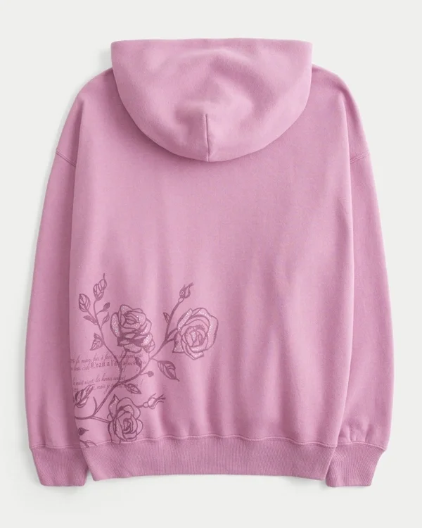 Oversized Sparkle Logo Graphic Hoodie Oversized Sparkle Logo Graphic Hoodie