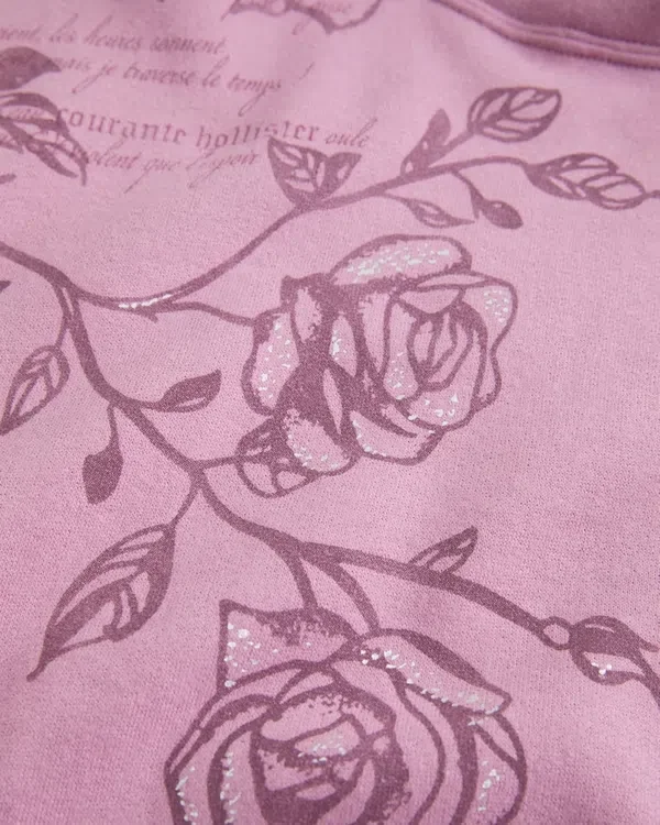 Oversized Sparkle Logo Graphic Hoodie Oversized Sparkle Logo Graphic Hoodie