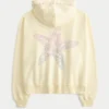 Oversized Starfish Graphic Zip-Up Hoodie Oversized Starfish Graphic Zip-Up Hoodie