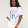 Oversized Tie-Dye I Heart UV Graphic Tee Oversized Tie-Dye I Heart UV Graphic Tee