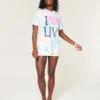 Oversized Tie-Dye I Heart UV Graphic Tee Oversized Tie-Dye I Heart UV Graphic Tee