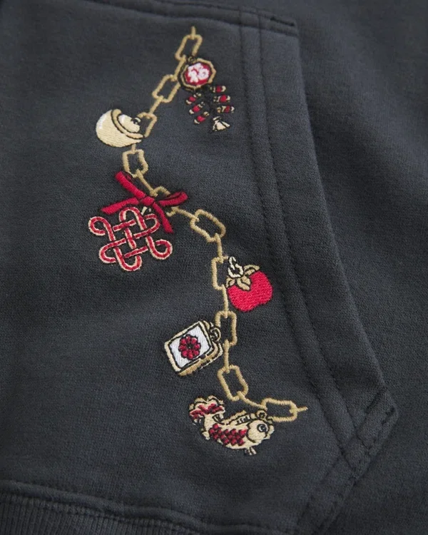 Oversized Zip-Up Lucky in Love Graphic Hoodie Oversized Zip-Up Lucky in Love Graphic Hoodie