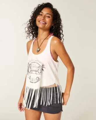 Palm Desert Valley Graphic Fringe Tank