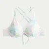 Pattern Strappy Back Underwire Bikini Top