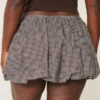 Plaid Bubble Mini Skirt