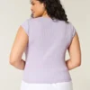 Pointelle Square-Neck Top