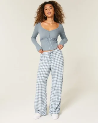 Pull-On Slub Pants