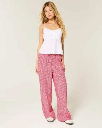 Pull-On Slub Pants