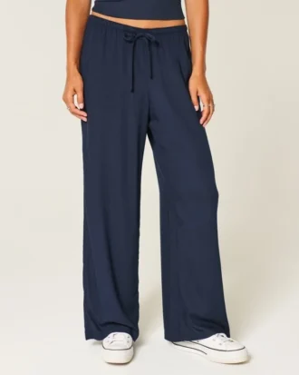 Pull-On Slub Pants
