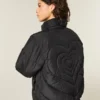 Quilted Heart Zip-Up Puffer Jacket