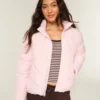 Quilted Heart Zip-Up Puffer Jacket