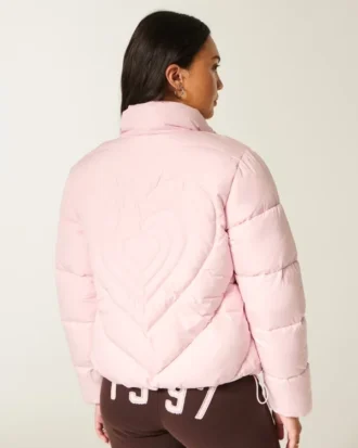 Quilted Heart Zip-Up Puffer Jacket Quilted Heart Zip-Up Puffer Jacket