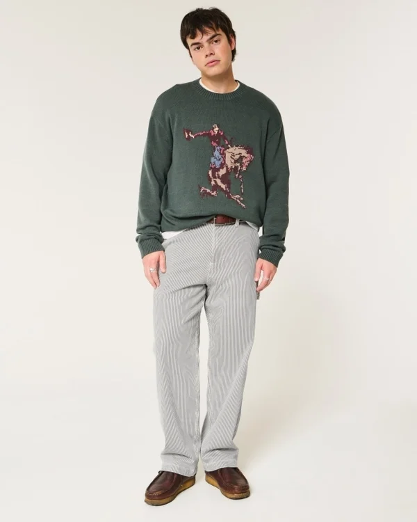 Railroad Stripe Baggy Painter Jeans Railroad Stripe Baggy Painter Jeans