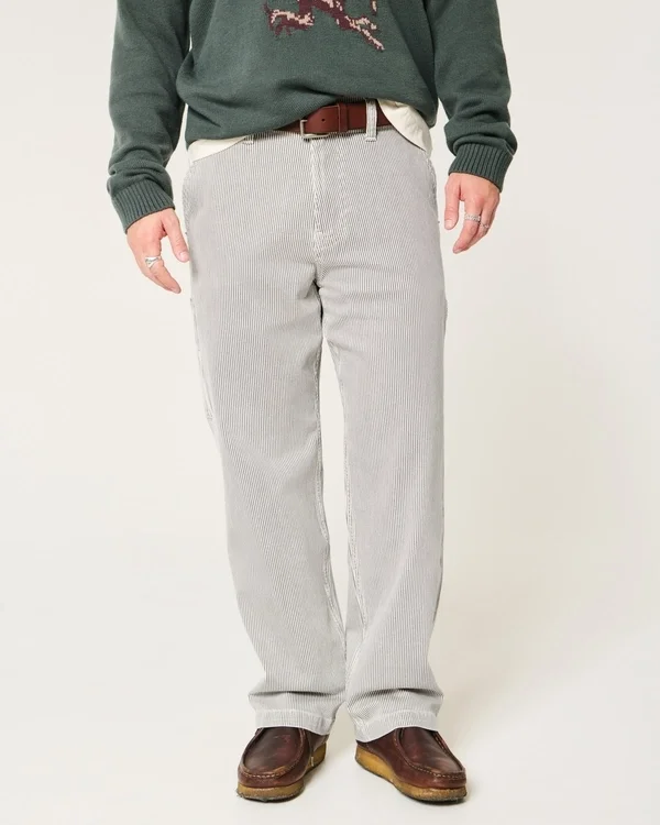 Railroad Stripe Baggy Painter Jeans Railroad Stripe Baggy Painter Jeans