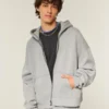 Rectangle Fit Studded Zip-Up Hoodie Rectangle Fit Studded Zip-Up Hoodie