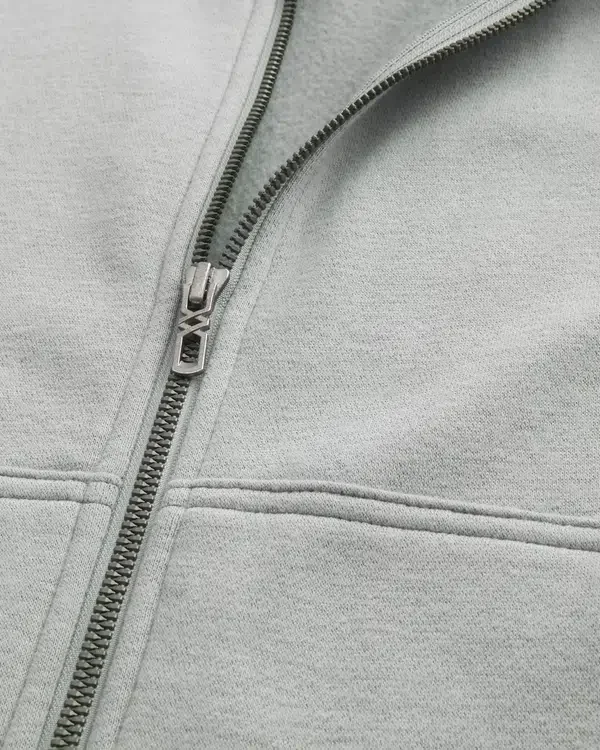 Rectangle Fit Studded Zip-Up Hoodie Rectangle Fit Studded Zip-Up Hoodie