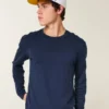 Relaxed Long-Sleeve Cotton Crew T-Shirt