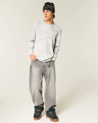 Relaxed Long-Sleeve Thermal Crew Camo T-Shirt