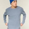 Relaxed Long-Sleeve Thermal Crew T-Shirt