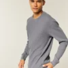 Relaxed Long-Sleeve Thermal Crew T-Shirt