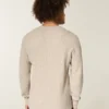 Relaxed Long-Sleeve Thermal Crew T-Shirt