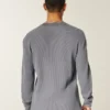 Relaxed Long-Sleeve Thermal Crew T-Shirt