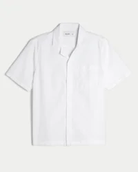 Relaxed Short-Sleeve Button-Through Shirt