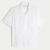 Relaxed Short-Sleeve Button-Through Shirt