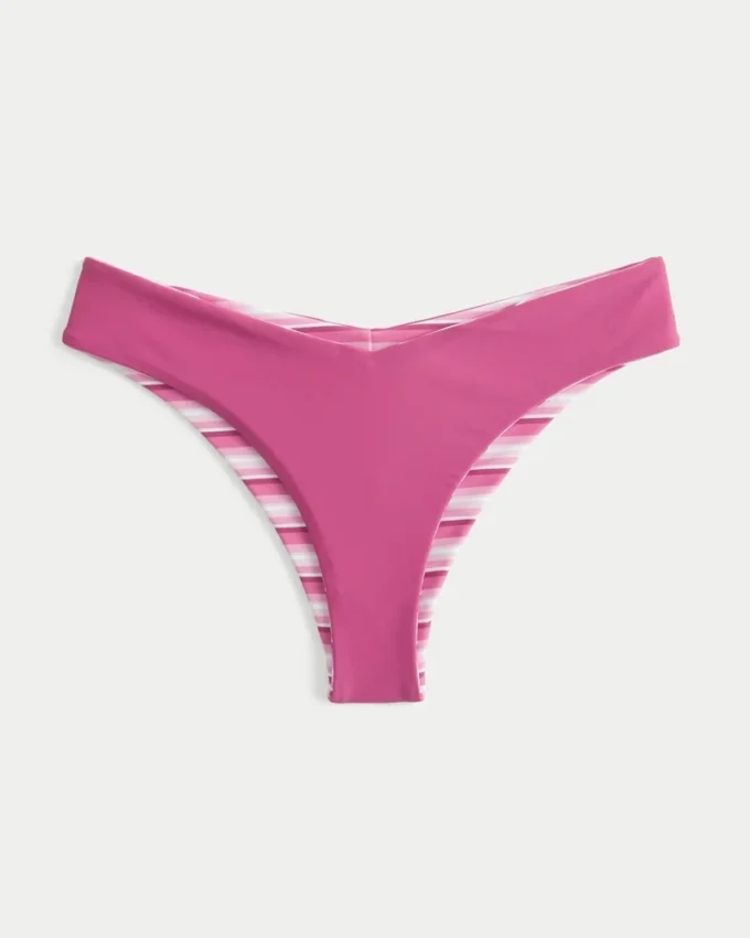 Reversible V-Waist Cheeky Bikini Bottom