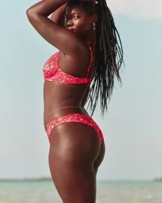 Ribbed High-Leg Cheekiest Bikini Bottom