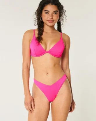 Ribbed High-Leg V-Waist Cheekiest Bikini Bottom