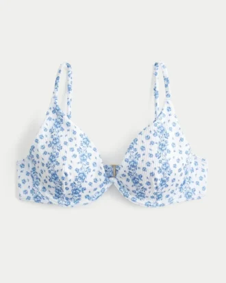 Ribbed Plunge Underwire Bikini Top