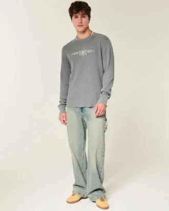 Rose & Angel Wings Graphic Thermal Shirt