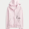 Rose Graphic Zip-Up Hoodie Rose Graphic Zip-Up Hoodie