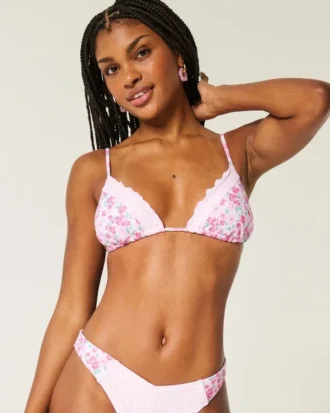 Ruffle Edge Triangle Bikini Top