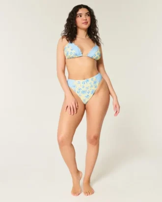 Ruffle Edge Triangle Bikini Top