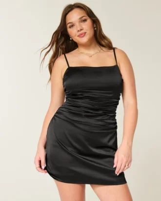 Satin Back Bow Bodycon Dress