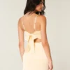 Satin Back Bow Bodycon Dress Satin Back Bow Bodycon Dress