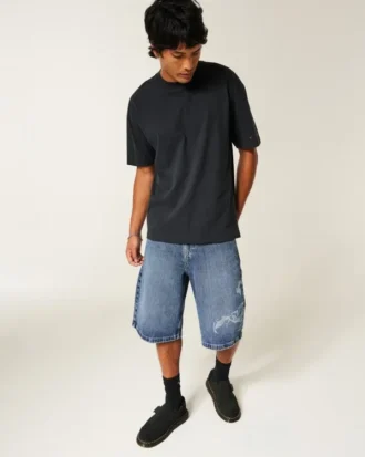 Scorpion Graphic Super Baggy Denim Shorts Scorpion Graphic Super Baggy Denim Shorts