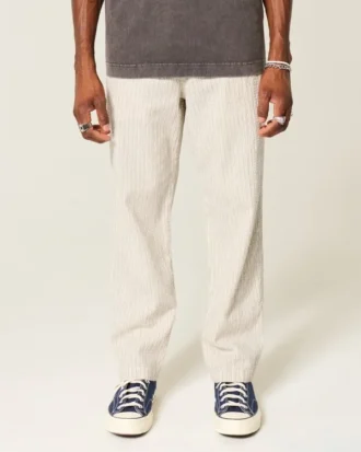 Seersucker Loose Pull-On Pants