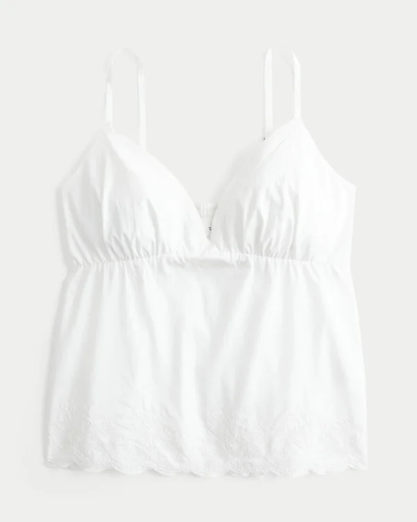 Shimmer Embroidered Babydoll Top Shimmer Embroidered Babydoll Top